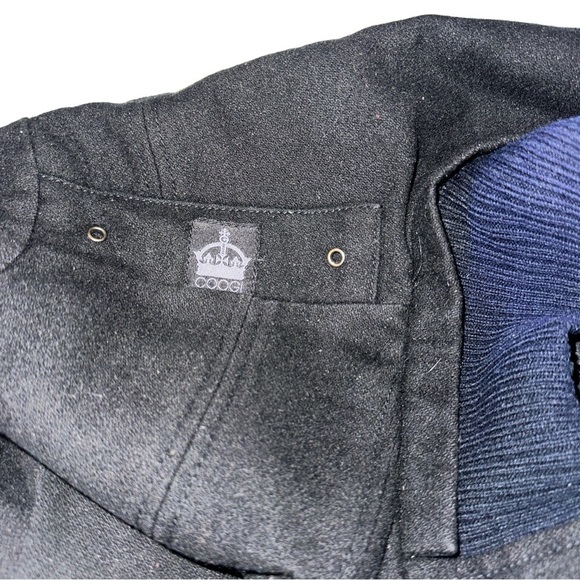 Coogi Vintage Black/ Dark Gray Wool Blend Bomber Jacket - Picture 7 of 16